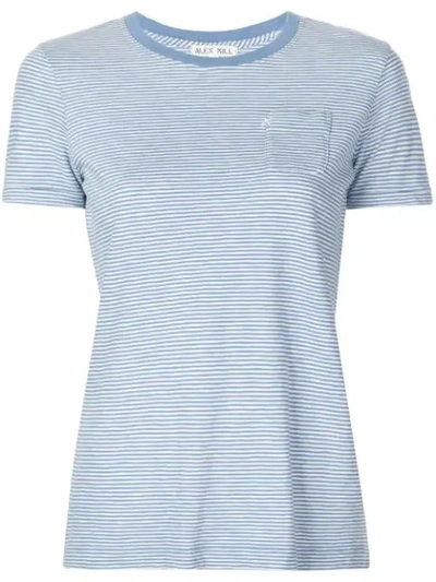 Shop Alex Mill Chest Pocket Striped T-shirt - Blue