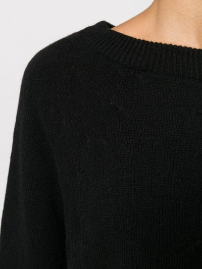 Shop Semicouture Round-neck Sweater In Black