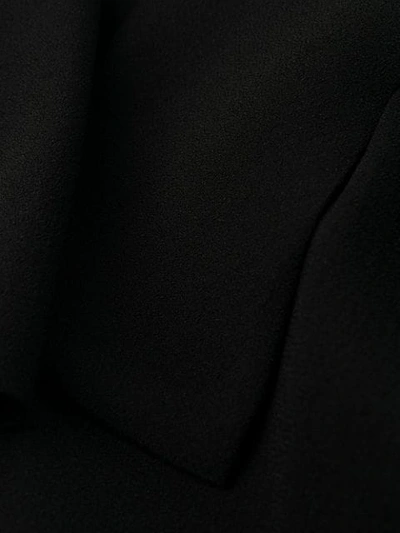Shop Saint Laurent Structured Shoulder Dress In Black