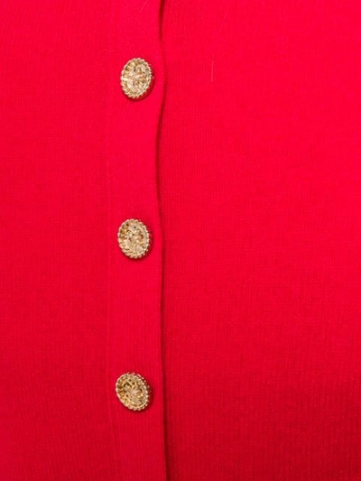Shop Edward Achour Paris Back Button Cardigan In Red
