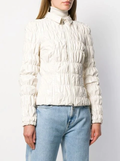Pre-owned Prada Quilted Jacket In White