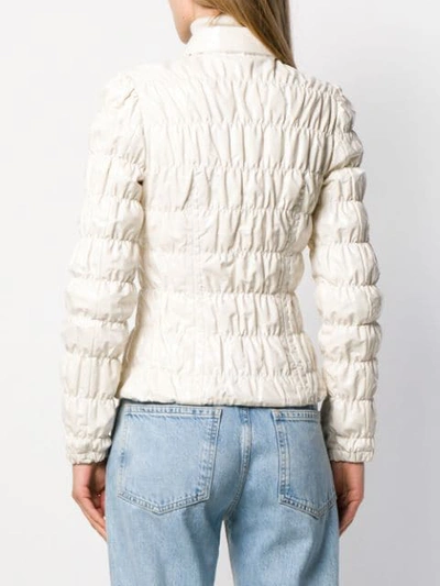 Pre-owned Prada Quilted Jacket In White