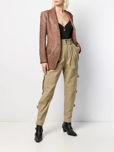 Shop Isabel Marant High Waisted Safari Trousers In Neutrals