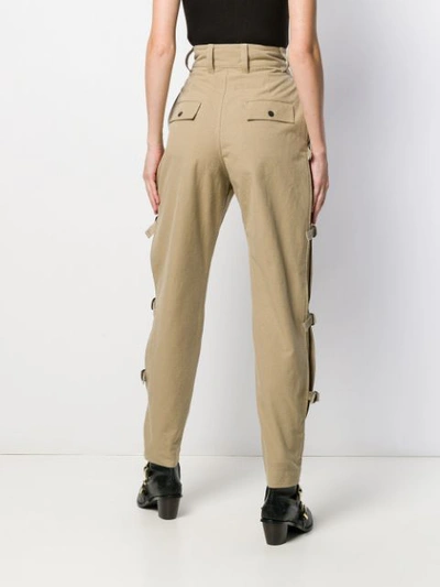 Shop Isabel Marant High Waisted Safari Trousers In Neutrals