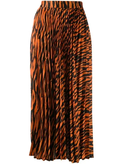 Shop Andamane Becky Zebra Print Skirt In Orange