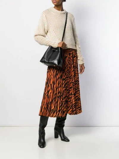 Shop Andamane Becky Zebra Print Skirt In Orange