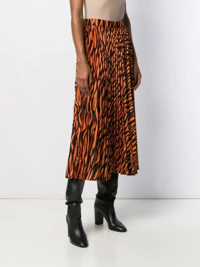 Shop Andamane Becky Zebra Print Skirt In Orange