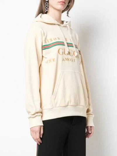 Gucci Oversized Embroidered Cotton-blend Velour Hoodie In 9300