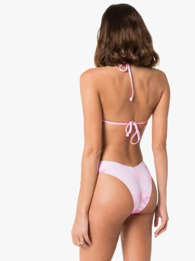 Shop Frankies Bikinis X Sofia Richie Reed Tie-dye Bikini Bottoms In Pink