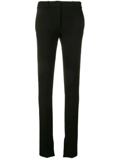 Shop Victoria Beckham Split Ankle Trousers In Black
