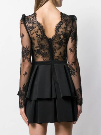 Shop Aniye By Pleated Lace Dress - Black