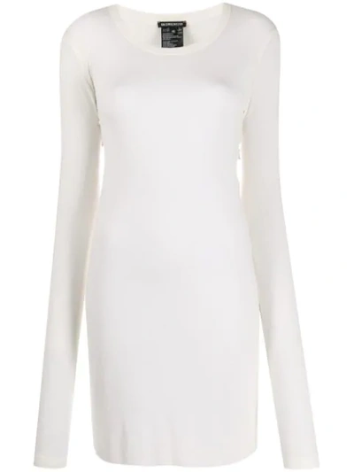 Shop Ann Demeulemeester Long Knitted Top In White