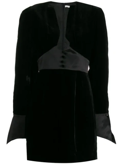 Shop Olivier Theyskens Asymmetric Cuff Dress In Black