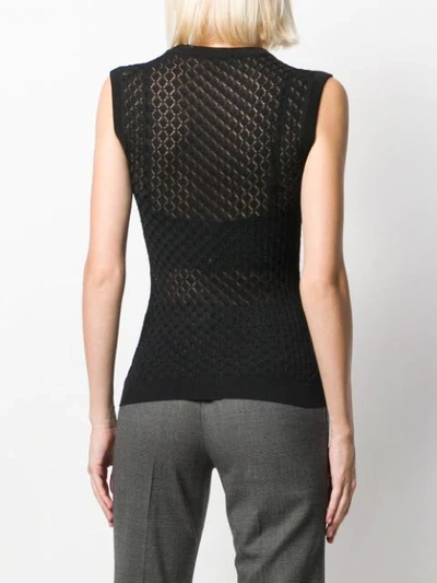 Shop Dolce & Gabbana Crochet Knitted Vest In Black