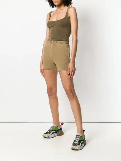 Shop Yeezy Season 6 Track Shorts In Trench