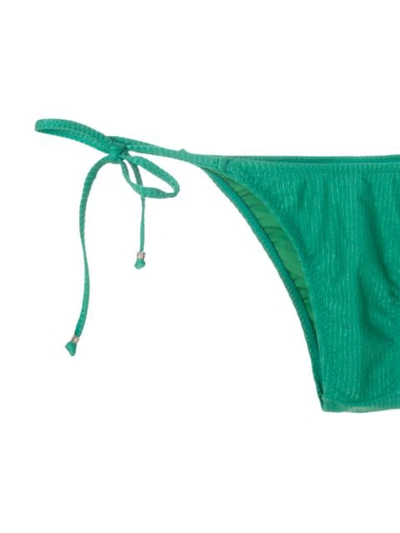 Shop Amir Slama Ribbed Bikini Set In Green