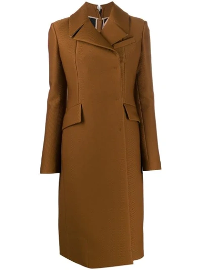 Shop N°21 Back Zip Detail Double Breasted Coat In Brown