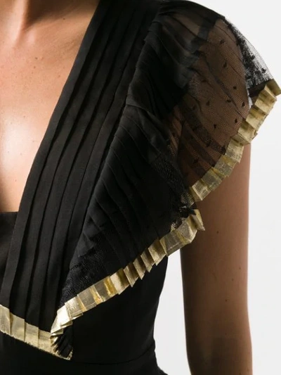Shop Temperley London Phantom Dotted Tulle-panel Dress In Black