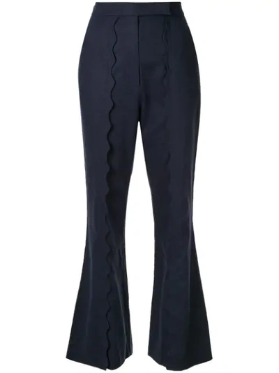Shop Acler Aslo Trousers In Blue