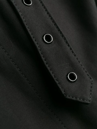 Saint Laurent Belted Car Coat In Black
