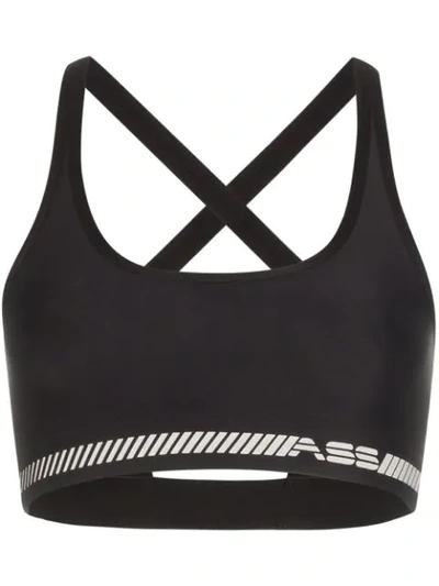 Shop Adam Selman Sport Criss-cross Back Sports Bra In Black