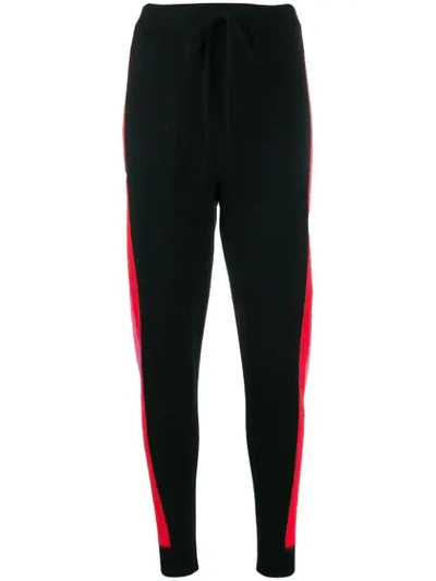 Shop Chinti & Parker Stripe Panel Track Trousers In Black