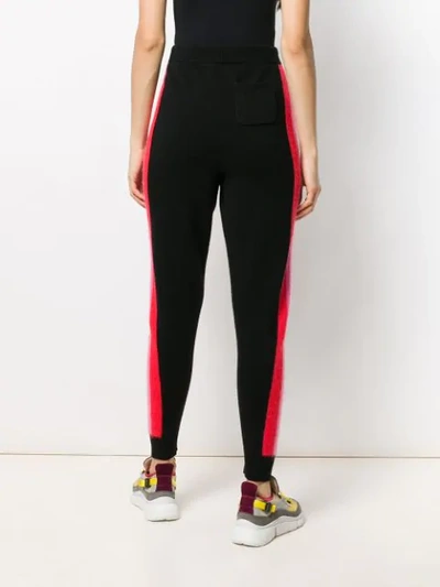 Shop Chinti & Parker Stripe Panel Track Trousers In Black