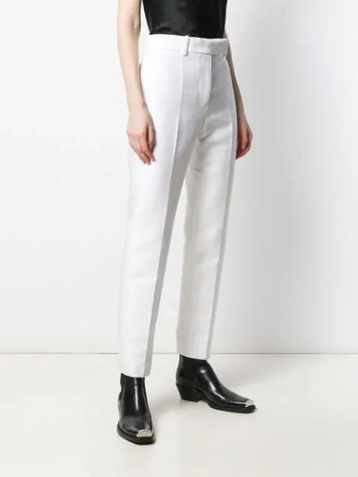 Shop Haider Ackermann Weddell Straight Leg Trousers In White