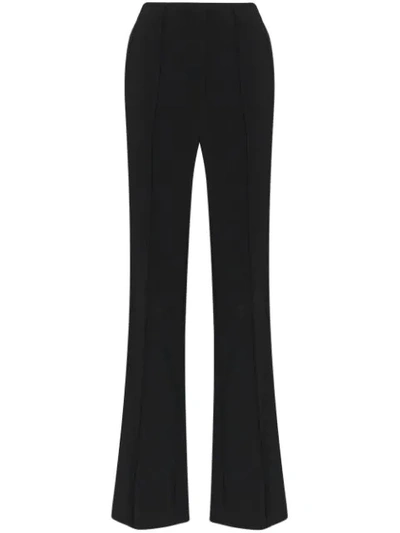 Shop Carolina Herrera Flared Tailored Trousers In Black