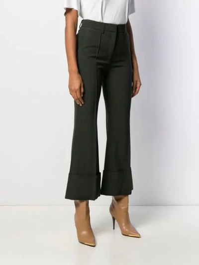 Shop Stella Mccartney Flared Tailored Trousers In Green