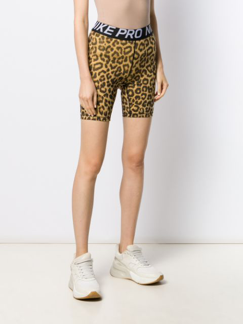 nike pro shorts leopard print