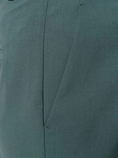 Shop Brunello Cucinelli Cropped Tapered Trousers In Green