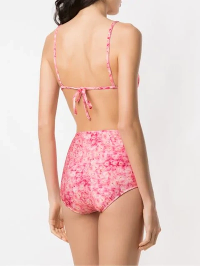 Shop Adriana Degreas Printed Triangle Bikini Set In Pink