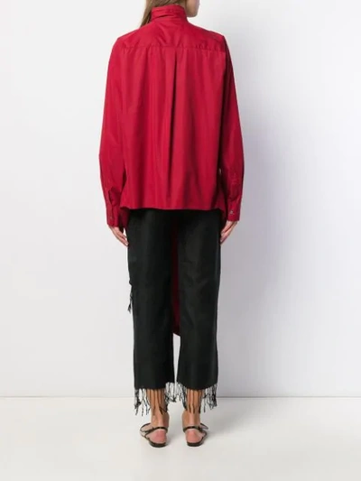 Pre-owned Romeo Gigli 1990s Oversized Drape Shirt In Red