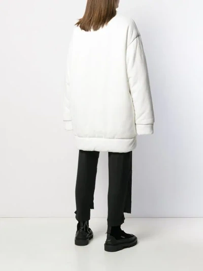 Shop Mm6 Maison Margiela Oversized Padded Sweater In White