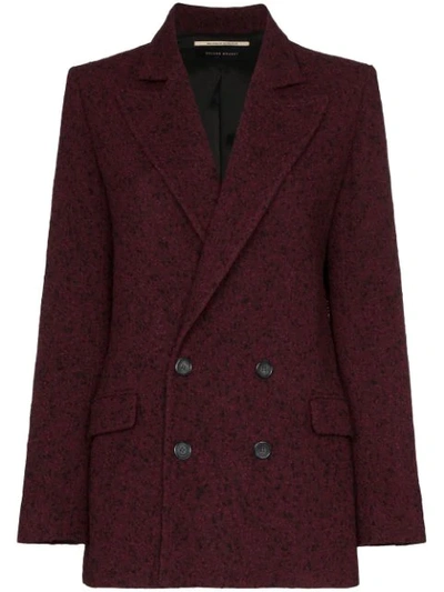 Shop Roland Mouret Gilroy Fitted Blazer In Red