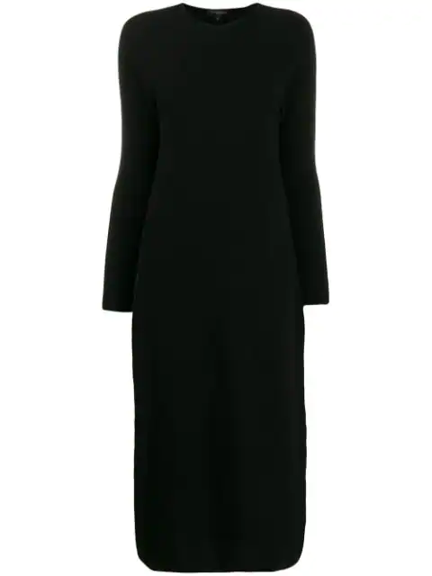 medium length black dress