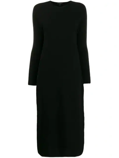 Shop Antonelli Knitted Mid-length Dress In Black