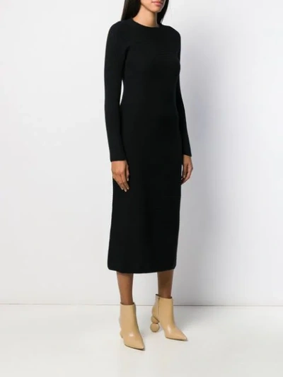Shop Antonelli Knitted Mid-length Dress In Black