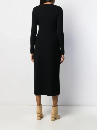 Shop Antonelli Knitted Mid-length Dress In Black