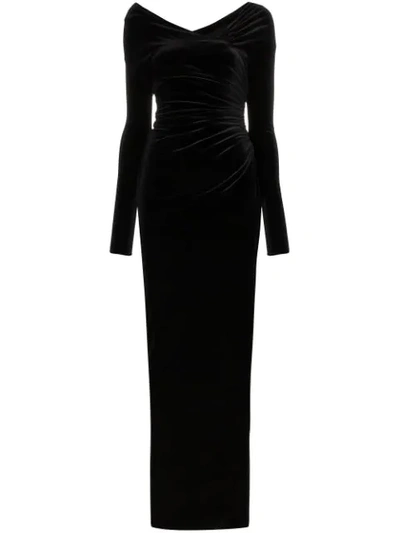 ALEXANDRE VAUTHIER GATHERED MAXI DRESS - 黑色