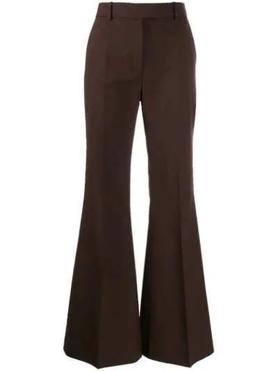 Shop Joseph Valmy Flared Trousers In Brown