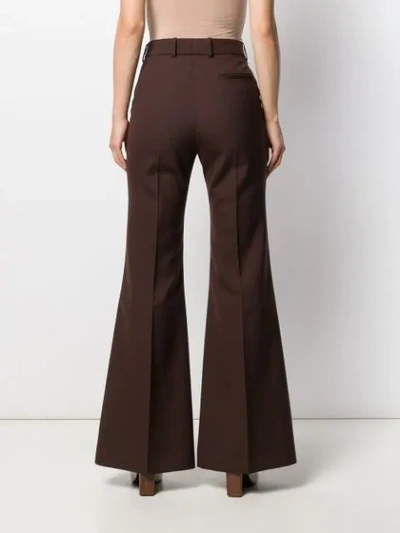 Shop Joseph Valmy Flared Trousers In Brown