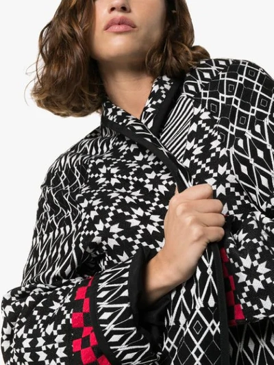 Shop Haider Ackermann Oversized Mixed Pattern Long Coat In Black