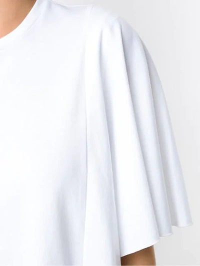 Shop Andrea Marques Asymmetric Sleeves Blouse In White