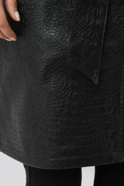 Shop Chloé Croc Long Jacket Black