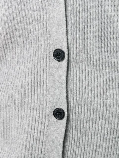 Shop Michael Michael Kors V-neck Cardigan In Grey