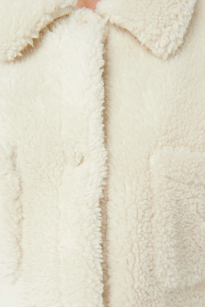 Ivana Santacruz X Na-kd Cropped Teddy Jacket White In Offwhite | ModeSens