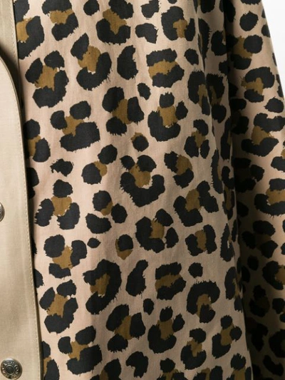 Shop Mackintosh Leopard Print Raincoat In Brown