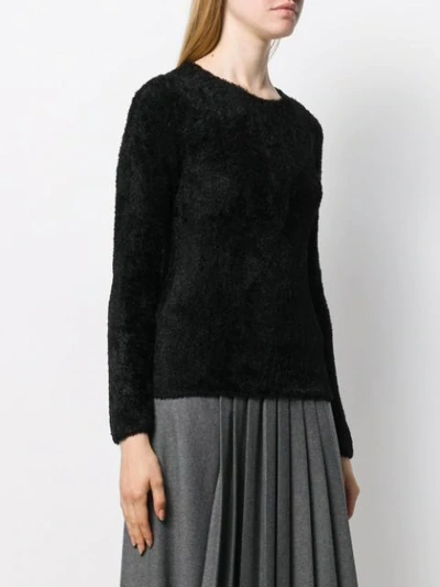 Shop Comme Des Garçons Comme Des Garçons Long Sleeved Sweater In Black